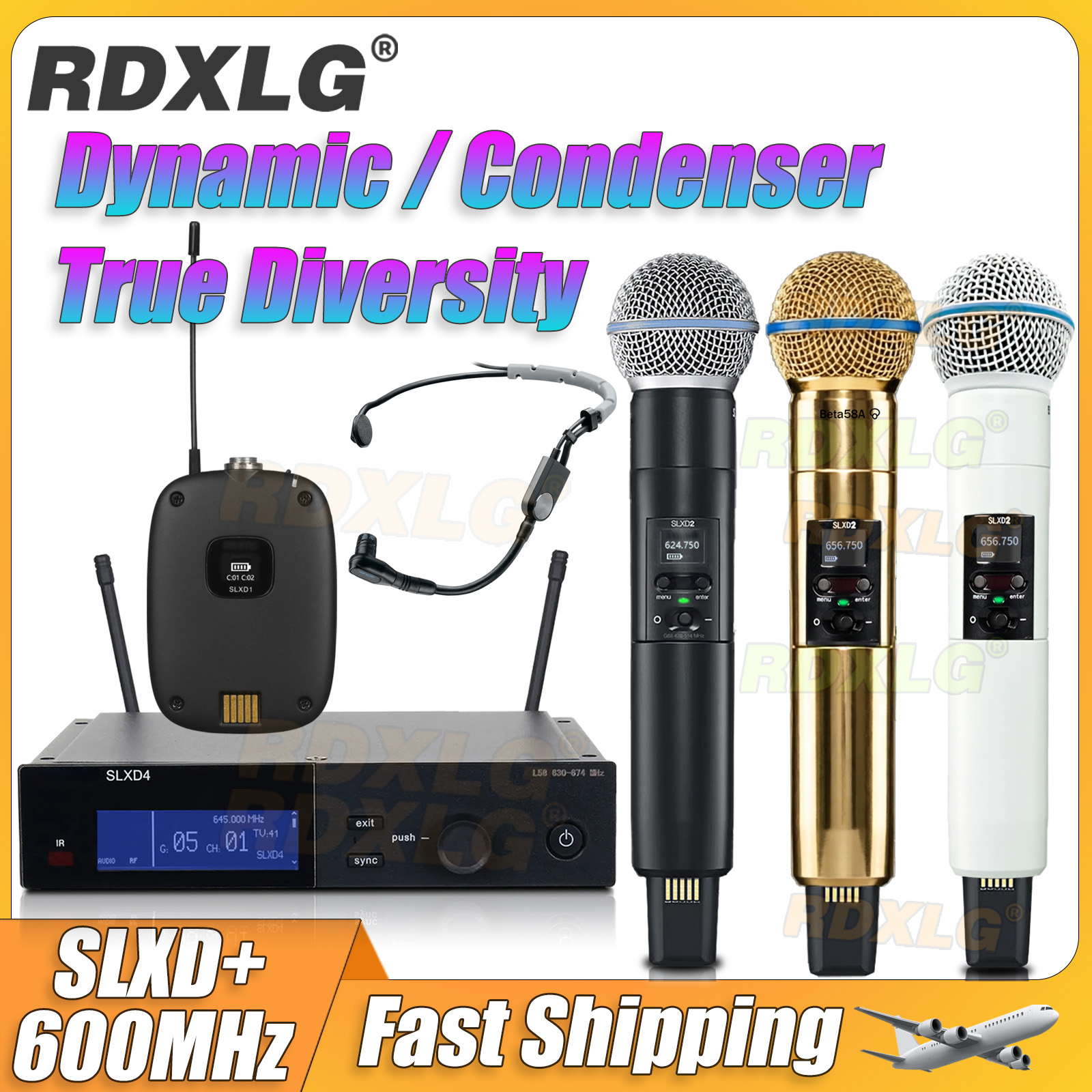 Condenser Microphone Kit - Microfono Wireless Digitale RDXLG SLXD+ Professionale