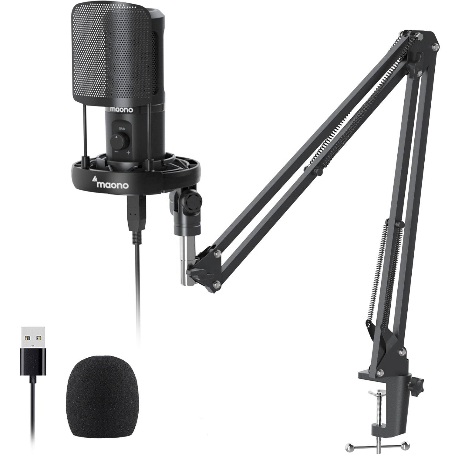 Condenser Microphone Kit - Kit Microfono Professionale MAONO per Streaming