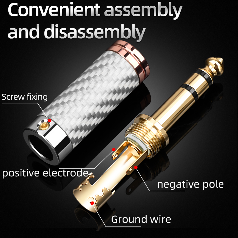 Trs Cable - ATAUDIO 4PCS Spina da 6,5 mm