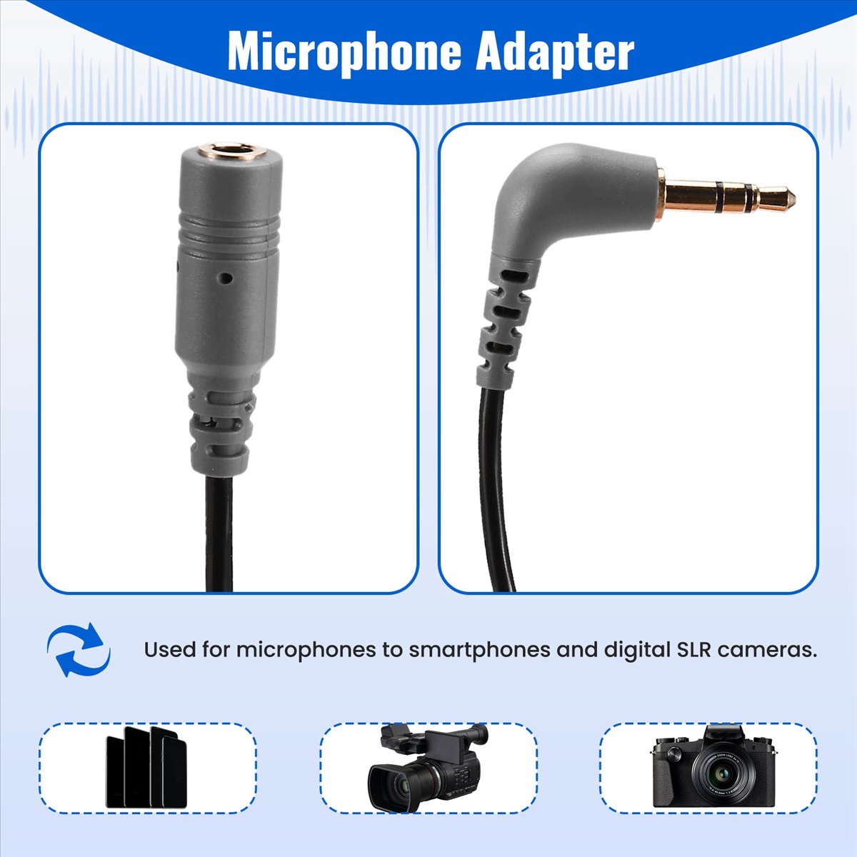 Trs Cable - Adattatore per Microfono Professionale AT42 da