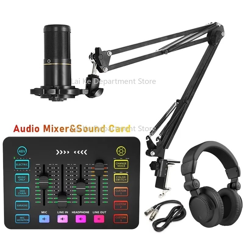 Condenser Microphone Kit - Scheda Audio per Streaming ZX230, Microfono