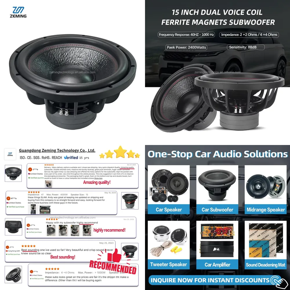 Woofer - Subwoofer SPL 15 per auto, subwoofer