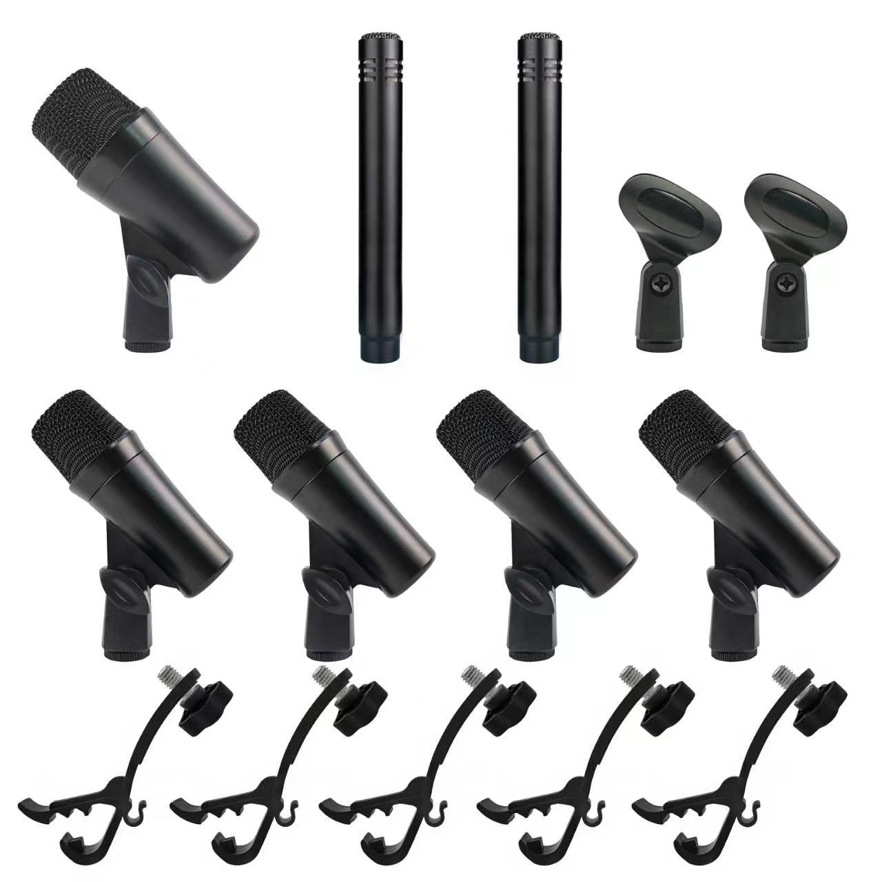 Condenser Microphone Kit - Set di microfoni per batteria, 7