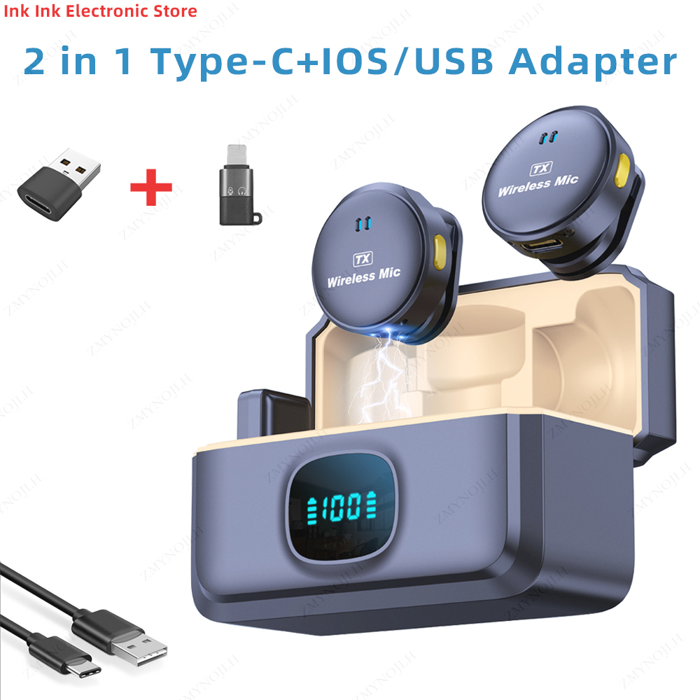 Condenser Microphone Kit - Microfono Lavalier Wireless 2.4GHz con Clip