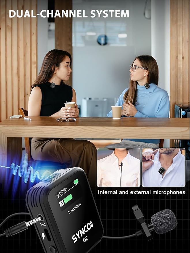 SYNCO Microfono lavalier wirel - Condenser Microphone Kit recensione e prezzo